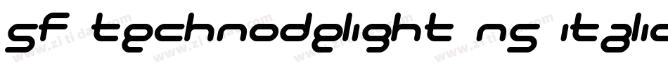 SF Technodelight NS Italic字体转换